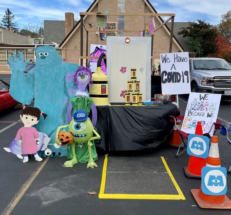 Monsters Inc Decorations, Trunker Treat Ideas, Monster Classroom, Halloween Camping, Game Photo, Halloween Party Treats, Monster Inc, Halloween Party Games, Class Decoration