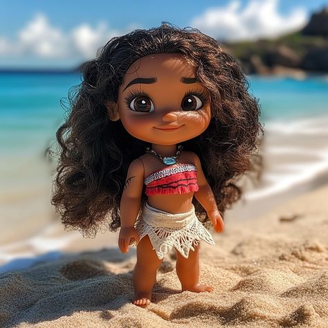 Moana 🌊〰️☀️🐖 #moana #TSdolls #mindjorney #mindjorneyart #artwork #AI #ob11 #obitsu #dolls Obitsu Dolls, Moana Doll, Disney Princesses, Moana, Disney Princess, Dolls, Disney