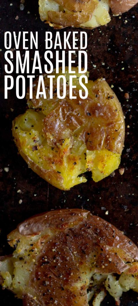 Smoked Smashed Potatoes, Crispy Smashed Potatoes Baked, Golden Potatoes Recipe, Small Potatoes Recipe, Quick Potato Recipes, Smashed Potatoes Baked, Gold Potato Recipes, Smashed Red Potatoes, Russet Potato Recipes