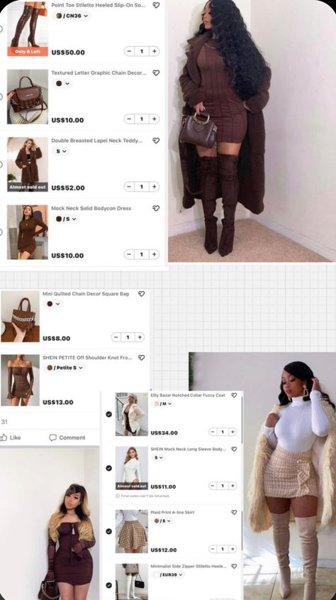 Outfits Shein Fashion Styles Winter, Fall Shien Outfit, Fall Fashion Shein, Fall Looks For Black Women Shein, Skirt Outfits Thanksgiving, Cute Birthday Outfits Black Women Winter, Winter Shien Outfit, Birthday Outfits December, Cute Shien Outfit For School