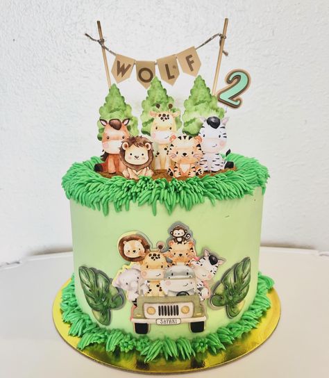 Safari cake for a little guy who's turning 2 🐘🐆🐅 Mahalo for supporting @_keikeustudiobykristen 🩷 DM me to order 📩 #birthdaycake#cakeshop #customcakes #cake #cakes #cakestagram #cakesofinstagram #honolulusweets #oahusweets #honoluluhawaii #oahuhawaii Safari Bday Cake, Jungle Theme Cakes, Safari Cake, Animal Birthday Cakes, Safari Cakes, Bday Cake, Jungle Theme, Honolulu Hawaii, Oahu Hawaii