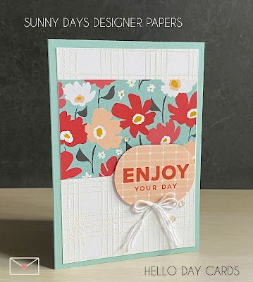 Stampin Up Heartfelt Hellos, Sunny Days Dsp Stampin Up Cards, Sunny Days Stampin Up Cards, Stampin Up Sunny Days Dsp, Dsp Stampin Up Cards, Designer Paper Cards, Easy Cards, Random People, Day Designer