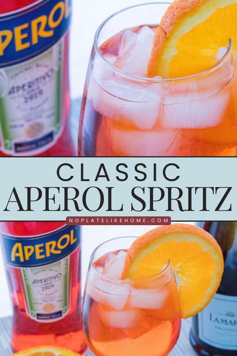 The classic Aperol Spritz, an Italian iconic cocktail, made with Aperol- an orange flavored and colored liqueur with mild bitters mixed with Italian Prosecco and a splash of sparkling water is a delightful, refreshing cocktail or aperativo to enjoy on a hot summer day. This alcoholic drink is not too sweet nor too bitter. It has perfectly balanced flavors per the traditional Aperol Spritz cocktail. Pitcher recipe included. Click on the link to get the recipe! Cocktail Pitcher Recipe, Italian Alcoholic Drinks, Italian Cocktail Recipes, Aperol Drinks, Spritz Drink, Prosecco Drinks, Aperol Spritz Recipe, Iced Tea Cocktails, Italian Drinks