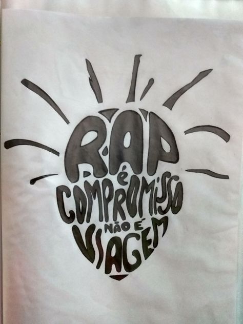 "rap é compromisso não é viagem" Rap Drawing, Graffiti Art, Street Art, Rap, Graffiti, Tags, Art Prints, Drawings, Wall