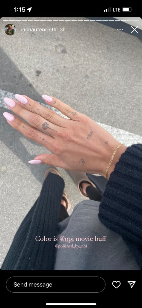 For Holding Hand Tattoo, Small Hand Tattoos Writing, Hand Letter Tattoos For Women, Hand Cursive Tattoo, Ken Eurich Hand Tattoos, Tiny Tooth Tattoo, Initial On Hand Tattoo, Hand Tattoos Small Simple, Lucky Hand Tattoo