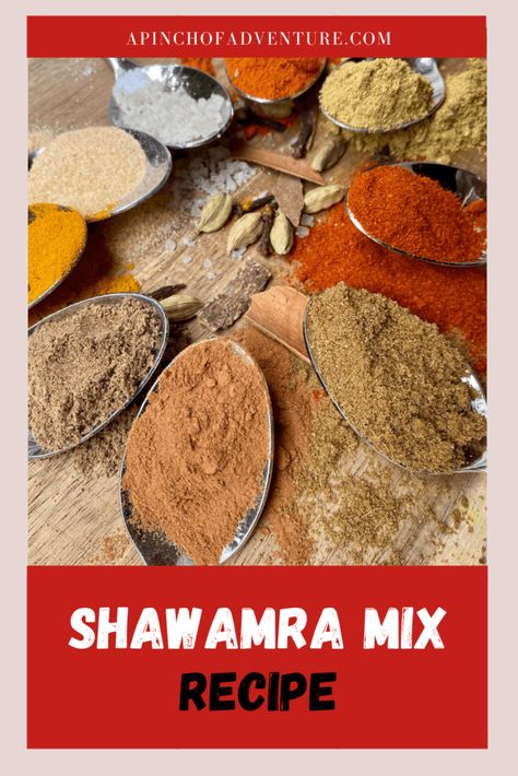 This is the best shawarma spice blend recipe! This Shawarma seasoning is authentic and delicious. Shawarma spice recipe can be used as a meat seasoning, a marinade or to sprinkle on snacks or roasted vegetables. There are many shawarma seasoning spice mixes out there, but this one is authentically Lebanese. Look no further this is the best shawarma seasoning recipe ever Lebanese Seven Spice Recipe, Seven Spices Recipe, Shawarma Spice Blend, Shawarma Spice, Shawarma Sauce, Bbq Rub Recipe, Shawarma Seasoning, Frosting Ideas, Shawarma Spices