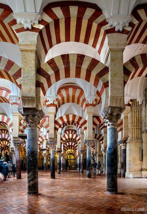 Mosque–Cathedral of Córdoba in Spain. It is the Catholic cathedral of the Diocese of Córdoba dedicated to the Assumption of the Virgin Mary and located in the Spanish region of Andalusia. The structure is regarded as one of the most accomplished monuments of Moorish architecture. Mosque Of Cordoba, Great Mosque Of Córdoba, Visigothic, Cordoba Spain, Andalusia Spain, Spain And Portugal, Islamic Architecture, Alam Yang Indah, Saturday Night Live