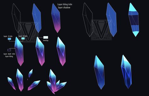 Tutorial the steps to create a crystal  , CuLu Artwork on ArtStation at https://www.artstation.com/artwork/DxV2o0 Crystal Tutorial, Crystal Texture, Crystal Drawing, Digital Painting Techniques, Props Art, Gemstone Art, Digital Art Beginner, Paint Tool Sai, Coloring Tutorial