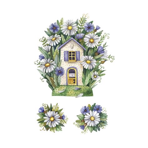 TONIA TKACH✏️illustrator (@tonia_tkach) • Instagram photos and videos Fairy House Drawing, Tonia Tkach, House Illustration, Watercolor Artists, House Drawing, Watercolor Inspiration, Fairy Art, Flower Drawing, Watercolor Illustration