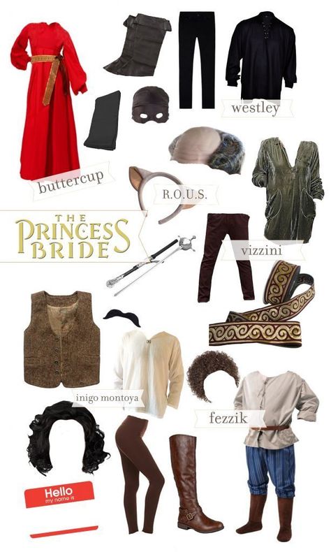 Princess Bride Inigo Montoya, Princess Bride Buttercup, Princess Bride Costume, Family Halloween Costume Ideas, Bride 2023, Costume Family, Family Halloween Costume, Inigo Montoya, Halloween Couples