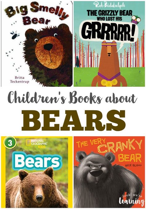 These bear books for kids feature nonfiction selections and storybooks for reading about these incredible mammals! The Very Cranky Bear, Bear Facts, Animal Families, Teddy Bear Day, Preschool Play, Read Aloud Books, Animal Book, Living Books, Preschool Books