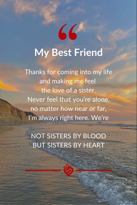 Best friend quotes to warm your heart! ❤️ Find the perfect words to express your love and appreciation for your BFF. #sandjest #bestfriendquotes #friendshipgoals #BFF #quotes #inspiration #motivation You Mean A Lot To Me Quotes Friendship, I Love You My Friend Quotes, Missing Bff Quotes Long Distance, Bestie Images Best Friends, Distance Bff Quotes, Things To Say To Your Best Friend Deep, Making Time For Friends Quotes, Quotes To Send To Your Best Friend, I Love You Friend Quotes