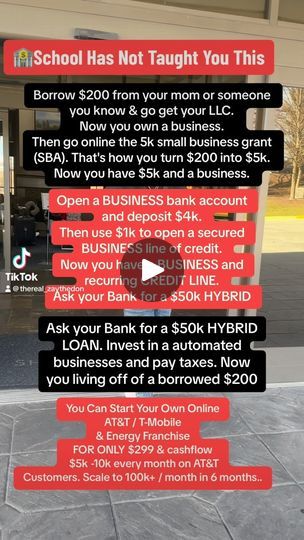 67 reactions · 13 shares | The more information you learn the more money you earn, when you learn new information that you can apply to your daily life that will get you new results❗️ - - -  School taught us to think like employees, not business owners. So when I learned about residual income it was a new concept to me.  Residual income is money that continuously comes into your bank account EVERY month from work you did 1 time. - - -  Not to mention You can get 100k+ funding for your new business without showing any documentation...  The ultimate cheat code to financial freedom is business credit. You can borrow 1 million faster than your business can make it.  And it doesn’t affect your personal credit. I can show you but you to busy scrolling thinking im selling dreams.. - - -  Comment Best Banks For Small Business, Personal Grants, Business Strategy Management, Money Saving Methods, Small Business Finance, Cheat Code, Business Bank Account, Startup Business Plan, Small Business Plan