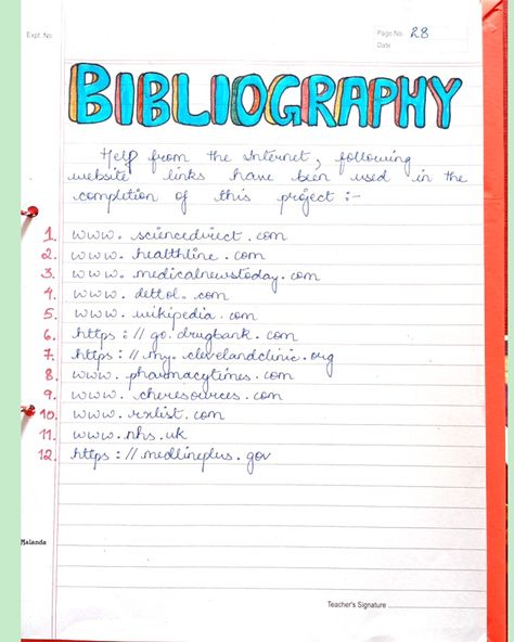 Follow for more ideas Maths Project Heading Design, How To Write Bibliography For Project, Acknowledgement Heading Design, Chemistry File Decoration, Maths Practical File Cover Design, Written Project Ideas, Bibliography Aesthetic, Bibliography For School Project Design, Heading Design For Project File