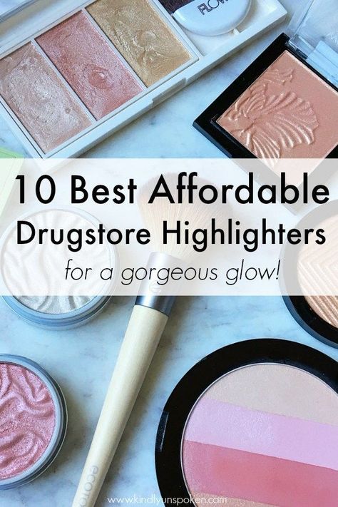 Today I've rounded up 10 Best Affordable Drugstore Highlighters to add to your makeup collection that will give your skin an instant, beautiful glow. These powder highlighters and palettes are the best beauty products at the drugstore and will help you get your spring and summer glow on! Even better most are under $10 making them super affordable and budget-friendly! #highlighters #drugstoremakeup #affordablemakeup Drugstore Highlighter, Best Eye Serum, Best Highlighter, Best Eye Cream, Best Beauty Products, Makeup Beginners, Affordable Makeup, Makeup To Buy, Powder Highlighter