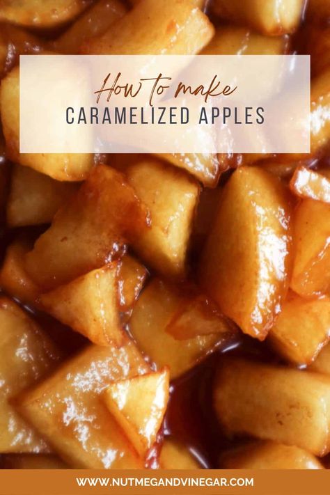 Caramelized Apples Recipe, Carmelized Apples, Caramelized Apples, Caramelised Apples, Oatmeal Pancakes, Honey And Cinnamon, Caramel Flavoring, Natural Sweeteners, Cinnamon Apples