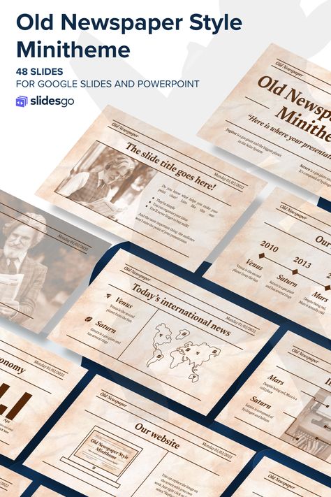 Vintage Ppt Template, History Ppt Template, Mẫu Power Point, Data Science Learning, Science Learning, Powerpoint Layout, Presentation Styles, Newspaper Template, Background Powerpoint