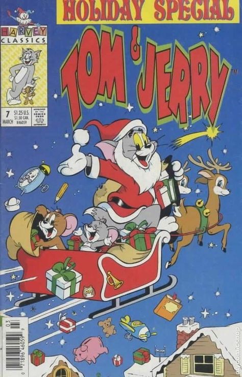 Tom and Jerry (1991 Harvey) #7 Tom Og Jerry, Vika Papper, Tom Et Jerry, Christmas Comics, Tom Y Jerry, Disney Vintage, Tom Jerry, Bd Comics, Vintage Comic Books