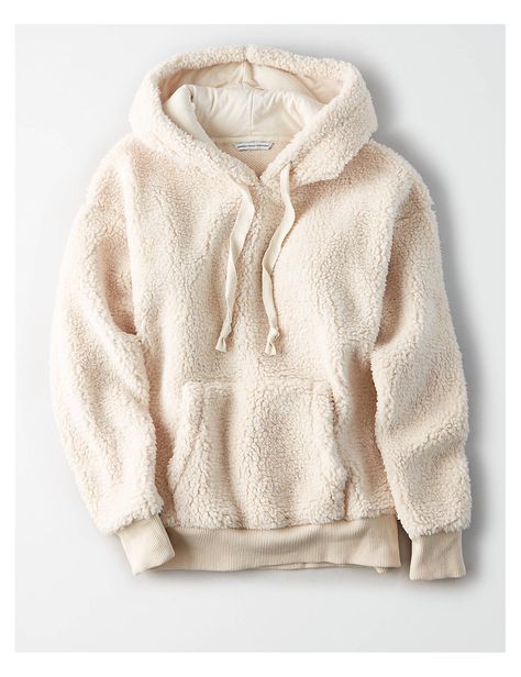 AE Fuzzy Teddy Sherpa Hoodie, Cream | American Eagle Outfitters Hoodie Cream, Trendy Hoodies, Stylish Hoodies, Sherpa Hoodie, Ținută Casual, Cute Comfy Outfits, Mens Outfitters, Cozy Fashion, Mode Outfits