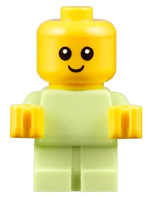 CTY0918: Baby - Yellowish Green Body with Yellow Hands | Brickset: LEGO set guide and database Lego Baby, Yellowish Green, Lego News, Lego Minifigure, Lego Minifigures, Lego Sets, Pop Up Shop, Mini Figures, Lego