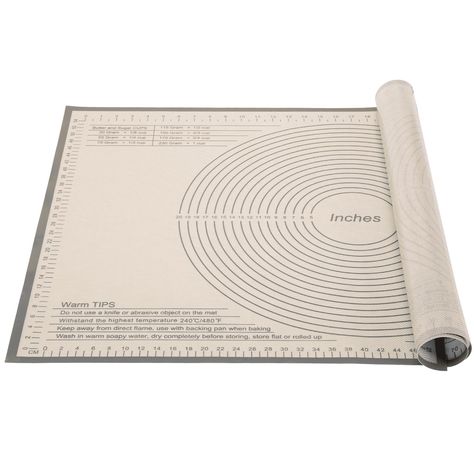 PRICES MAY VARY. 【Food Grade Silicone】: This silicon baking mat is made of reinforced fiberglass and food grade silicone, which doesn’t include the vulcanizing agent. it can be reused over and over, safe, soft, durable and will not wrinkle or fade. This kneading mat is ideal for dough rolls out/kneading, pizza, bread, pasta, cookies, pie crust, biscuit and fondant. 【Double Thickness & Ultra Large】: Silicone pastry mat is twice thickness(0.75mm) than the other dough rolling mat (0.36mm) on the ma