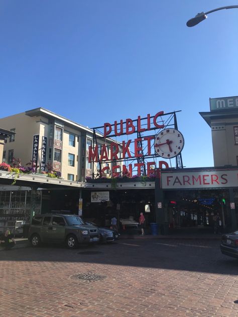 | public market center | downtown | Seattle, Washington | farmers market | city aesthetic | market square | Public Market, Market Square, Downtown Seattle, City Aesthetic, Seattle Washington, Farmers Market, Farmer, Seattle, Broadway Shows