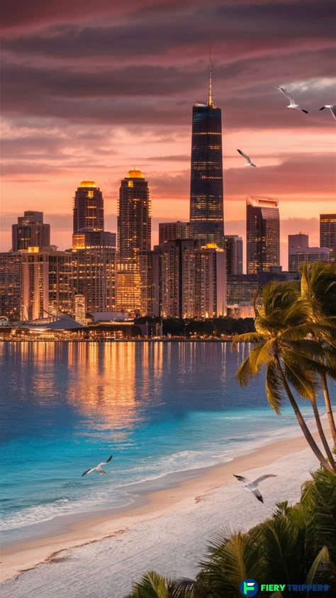 Soaking in the breathtaking views of Miami! 🌴🌞 The city never ceases to amaze with its vibrant energy and stunning scenery. #MiamiMagic #ParadiseFound #miami #miamilife #beautyfulview #view #travel Port Of Miami, America Vision Board, Miami Hotel Aesthetic, Miami Lifestyle Aesthetic, City Beach Aesthetic, Miami Honeymoon, Miami Florida Aesthetic, America Scenery, Miami Beach Aesthetic