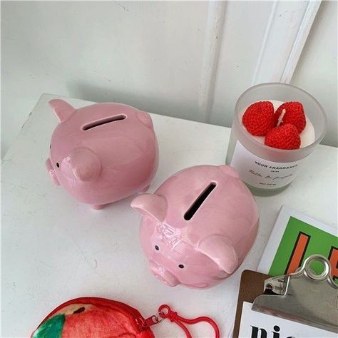 Piggy Bank Aesthetic, Bank Aesthetic, Pink Piggy Bank, Cute Piggies, Piggy Bank, Eye Candy, Kindergarten, Bts, Toys