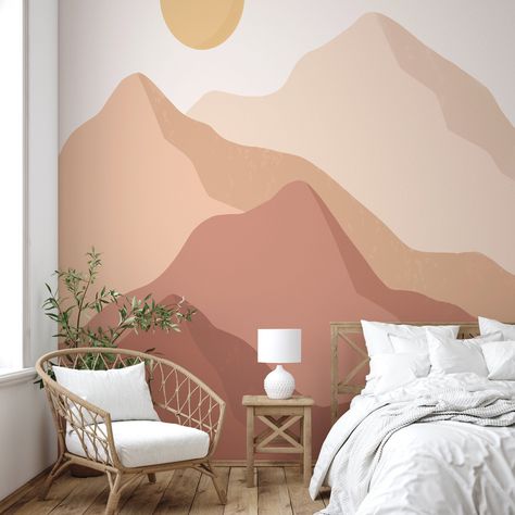 Zimmer Diy, Budget Interior, Wall Murals Diy, Mountain Mural, Room Wall Painting, Bedroom Murals, Color Scale, Mural Wall Art, Free Wallpaper