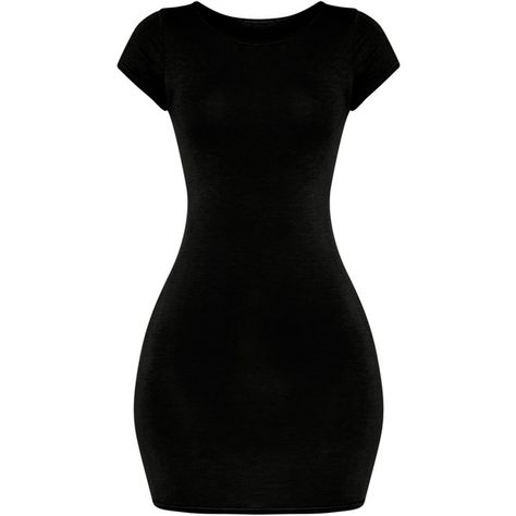 Basic Black Jersey Dress (130 BRL) ❤ liked on Polyvore featuring dresses, jersey dress and jersey cocktail dress Black Jersey Outfit, Jersey Outfit Ideas, White Jersey Dress, Black Jersey Dress, Jersey Dresses, Jersey Outfit, Dress 12, Black Jersey, Color Dress