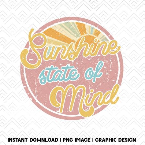 Sunshine State Of Mind, Sublimation Downloads, Neon Moon, Birthday Party Crafts, Branding Services, Sunshine State, Printing Business, Fun Designs, State Of Mind