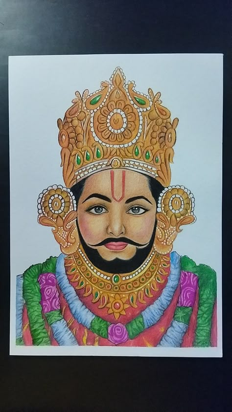 Khatu Shyam Ji Canvas Painting, Khatu Shyam Sketch Pencil, Khatu Shyam Drawing Sketch, Khatu Shyam Mandala Art, Bhagwan Ji Drawing, Khatu Shyam Baba Drawing, Khatu Shyam Ji Drawing, Khatu Shyam Sketch, Khatu Shyam Drawing