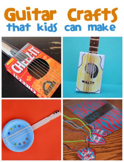 Guitar Crafts for Kids from @funfamilycrafts - April is National Guitar Month, so what better way to talk about music with your kids than with a fun guitar craft project? Guitar Crafts For Kids, Kids Guitar Craft, Instrument Craft, Guitar Crafts, Homemade Musical Instruments, Homemade Instruments, Guitar Kids, Music Crafts, Program Ideas