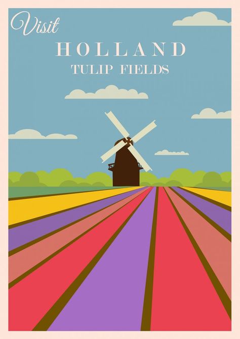 "Holland Retro Travel Poster" image by Karen Arnold https://www.publicdomainpictures.net/en/view-image.php?image=436773&picture=holland-retro-travel-poster #freeimage #holland #retro #travel #poster #publicdomain #CC0 Amsterdam Travel Photography, Tulip Garden Amsterdam, Netherlands Aesthetic, Travel Doodles, Travel Amsterdam, Lazy Susans, Amsterdam Holland, Travel Album, Holland Netherlands