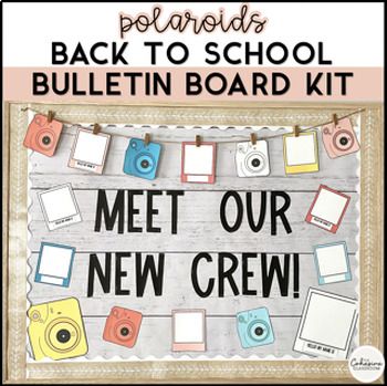 This Back to School Polaroid bulletin Board Kit will be the perfect way to welcome back your students this year!What's included:- Ready to print PDF including:"MEET OUR NEW CREW" letters A-Z letters to change message/languagePolaroids in various colors with "HELLO! MY NAME IS ____", and blankCameras in various colors and two sizes - Editable PowerPoint to add own text to polaroids*Please note - you must have PowerPoint to be able to edit the document.   Clipart is not editable.Let's Connect!Inst Meet Our Teachers Bulletin Board, Meet The Class Bulletin Board, Back To School Night Door Decorations, Welcome New Staff Bulletin Board, Message Board Preschool, Have You Filled A Bucket Bulletin Board, Im So Glad Youre Here Classroom, Student Names On Door, I’m So Happy You’re Here Bulletin Board