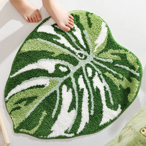 Fun Bathroom Rugs, Safari Bathroom, Frog Bathroom, Jungle Bathroom, Fun Bathroom, Green Bathroom Decor, Teal Bathroom, Tropical Bathroom, Cute Bath Mats