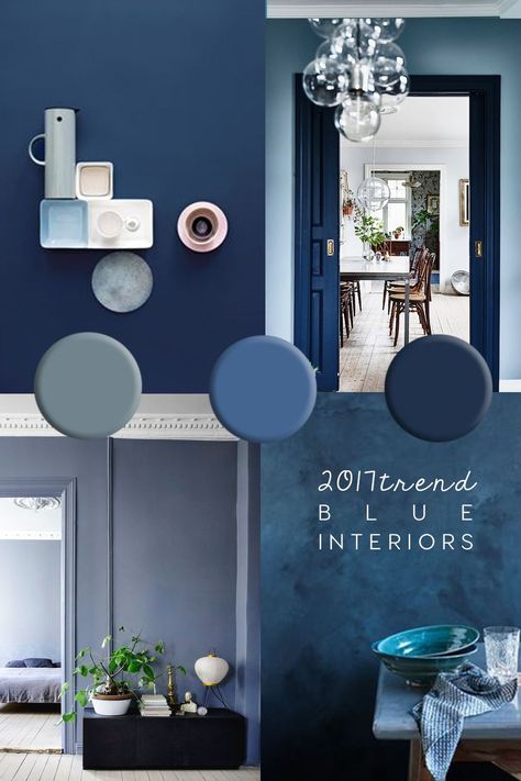 ITALIANBARK - interior design blog 2016 interior trends - blue interiors - denim drift - colouroftheyear2017 - dulux #blueinteriors #bluepaint Denim Drift, Classic Blue Pantone, Interior Design Blogs, Blue Interiors, Interior Design Per La Casa, Dark Interiors, Interior Paint Colors, Design Del Prodotto, Blue Rooms