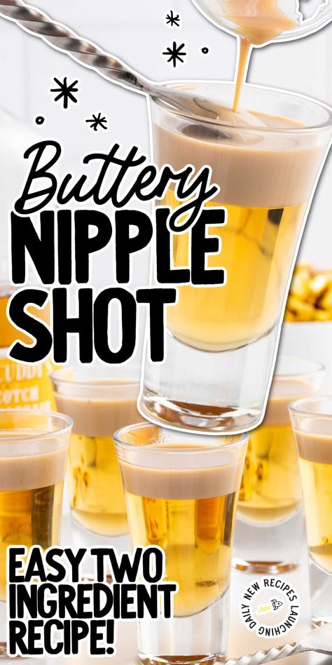 Butterscotch Cocktail, Mini Beer Shots, Candy Alcohol Drinks, Yummy Shots, Easy Shot Recipes, Shots Alcohol Recipes, Cocktail Drinks Alcoholic, Cocktail Shots, Shots Alcohol