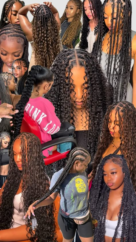 #braids #braidsinspo #goddessbraids #bohemianbraids #hair #blackgirl #blackgirlaesthetic #blackgirlfashion #blackgirlmagic #blackgirlhairstyles Birthday Hair Black Women Braids, Bonita Infinity Locs, Braids Business, Infinity Locs, Hairstyle Wallpaper, Box Braids Kids, Date Night Hairstyles, Wallpaper Box, Braids Protective Styles