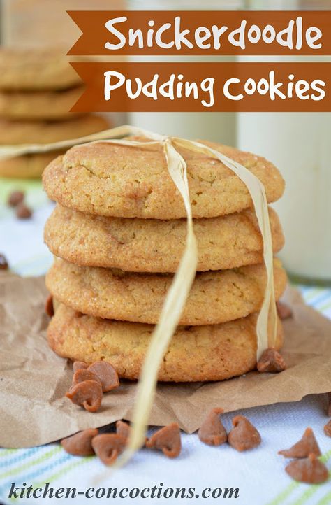 Snickerdoodle Pudding Cookies Snickerdoodle Pudding, Snicker Doodles, Snickerdoodle Cookie Recipe, Best Snickerdoodle Cookies, Pudding Cookies Recipes, Snickerdoodle Cookie, Cookies From Scratch, Snickerdoodle Cookies, Pudding Cookies