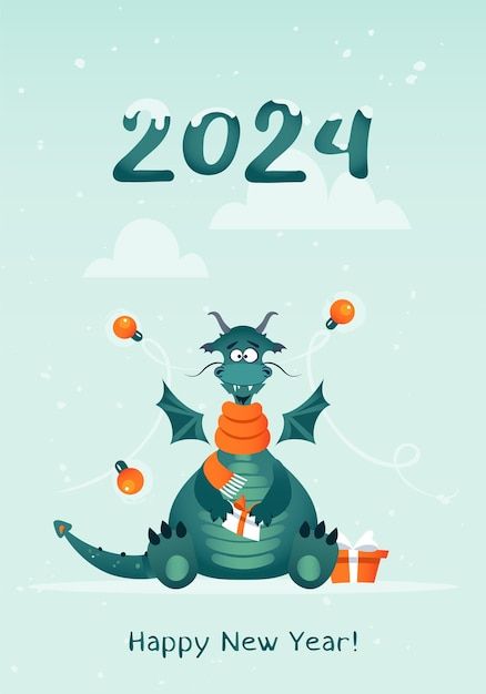 New Year Card Design, Chinese New Year 2024, Christmas Dragon, New Year Pictures, Instagram Editing Apps, New Years Poster, 카드 디자인, New Year Designs, Typographic Poster