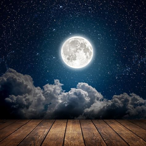 Full Moon Effects, Night Sky With Stars, Photoshop Presets Free, Moon And Clouds, Sky With Stars, Night Sky Moon, Baby Photo Editing, Full Moon Night, Moon Images