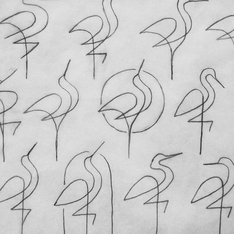 Great Egret Drawing, Stork Drawing Simple, Stork Tattoo Minimalist, Crane Bird Tattoo, Crane Sketch, Stork Drawing, Stork Tattoo, Stork Logo, Stork Art