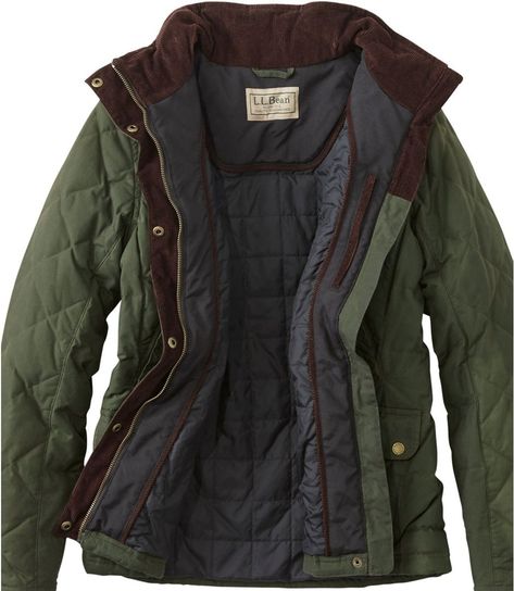 Women's L.L.Bean Upcountry Waxed-Cotton Down Jacket | Insulated Jackets at L.L.Bean Winter Jackets Women, Waxed Cotton, Ll Bean, L L Bean, Outerwear Women, Preppy Style, Quality Clothing, Outerwear Jackets, Autumn Winter Fashion