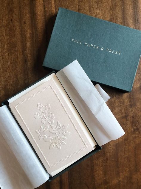 Embossed Paper Art, Luxury Box Design, Embossed Wedding Invitations, Box Wedding Invitations, Box Invitations, Paper Press, Save The Date Designs, Luxury Stationery, Luxury Invitation