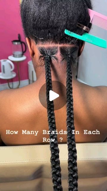 Top African Hairstyles on Instagram: "Large knotless braids ❤️❤️ #knotlessbraids #slayyourbraids . . Hairstylist @yrq.tank" Large Parting Box Braids, 20 Knotless Braids, Cute Big Box Braids Hairstyles, Box Plats Hair, Large Knotless Box Braids Parting Pattern, Large Knotless Braids Parts, 12 Box Braids Hairstyles, Large Knotless Parting Map, Jumbo Parts Box Braids