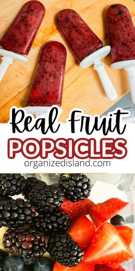 Real Fruit Popsicles, Tropical Fruit Salad Recipe, Fruit Popsicle Recipes, Homemade Fruit Popsicles, Frozen Fruit Bars, Healthy Popsicle Recipes, Summer Fruit Recipes, Fresh Fruit Smoothies, Healthy Popsicles