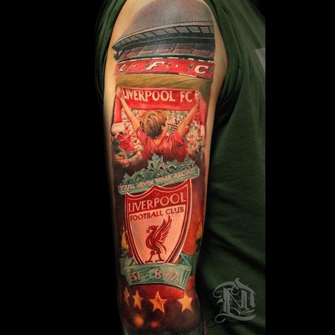 Diogo Nunes on Instagram: “Liverpool sleeve in progress I started at @nadelwerk_austria thank you Sasha for the trust can't wait to continue this piece bro Powered…” Liverbird Tattoo, Lfc Tattoo, Liverpool Fc Tattoo, Soccer Tattoos, Crest Tattoo, Liverpool Tattoo, Football Tattoo, Back Of Shoulder Tattoo, Tattoo For Son