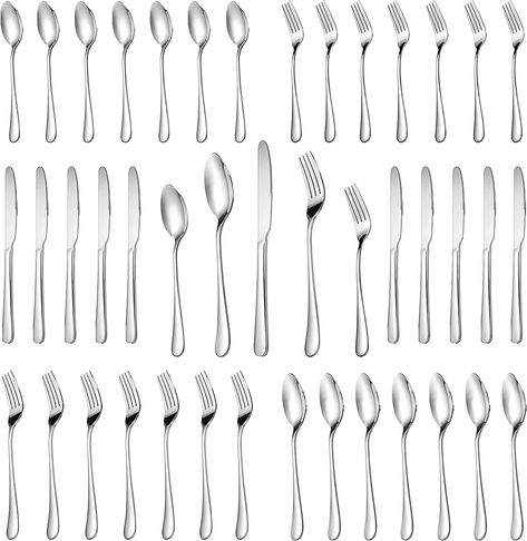 Amazon.com: 30 Piece Silverware Set Service for 6,Premium Stainless Steel Flatware Set,Mirror Polished Cutlery Utensil Set,Durable Home Kitchen Eating Tableware Set,Include Fork Knife Spoon Set,Dishwasher Safe: Home & Kitchen Stainless Steel Silverware, Stainless Steel Flatware, Form Design, Tableware Set, Serving Set, Spoon Set, Utensil Set, Flatware Set, Cutlery Set