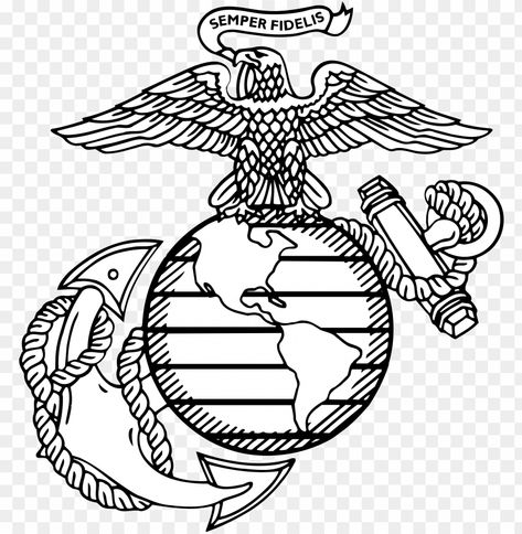 Marine Corps Tattoos, Usmc Emblem, Usmc Tattoo, Anchor Png, Anchor Drawings, Marine Corps Emblem, Eagle Globe Anchor, Marine Tattoo, Marines Logo